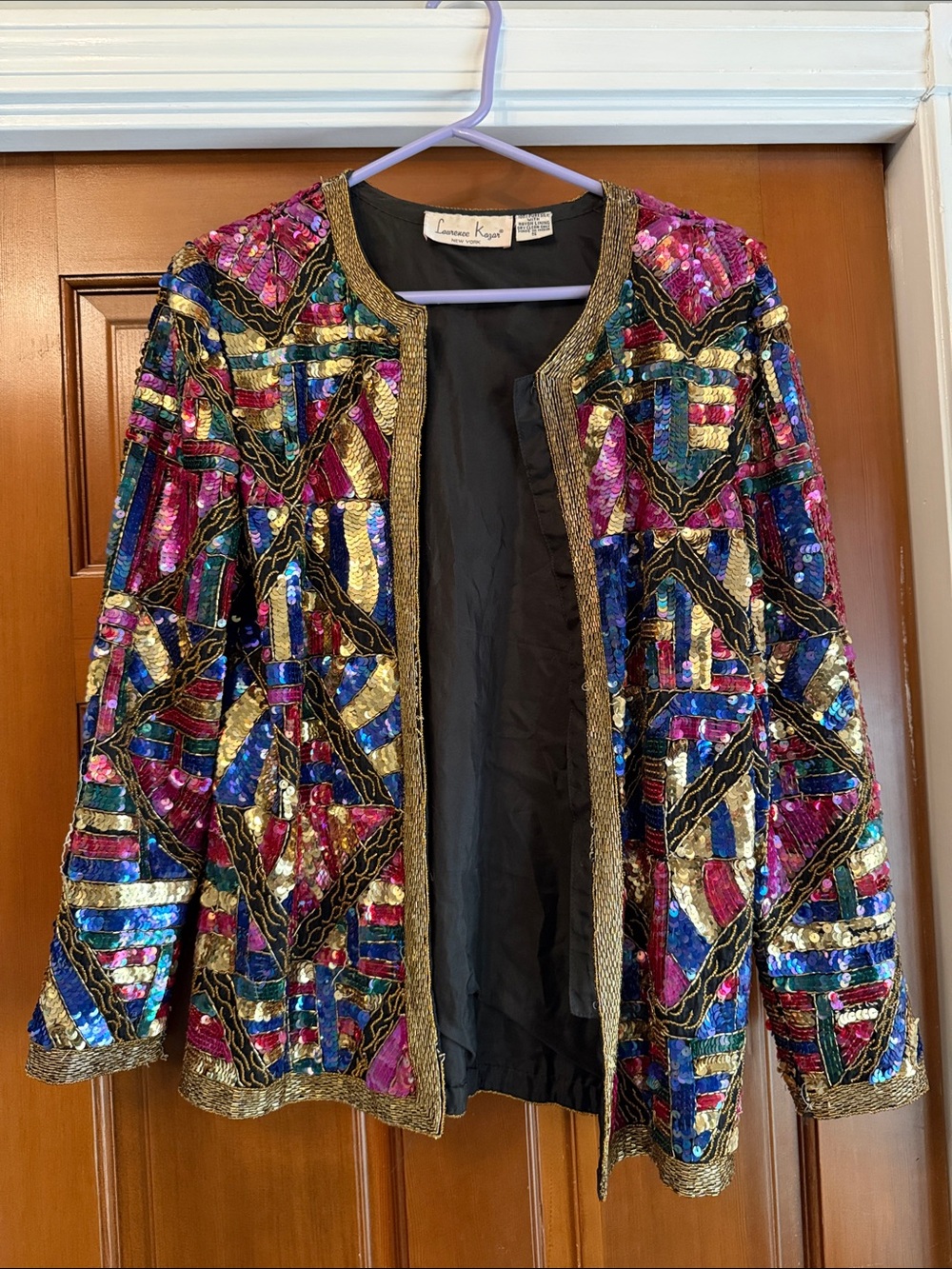 Lawrence Kazar Multicolor Sequin Jacket